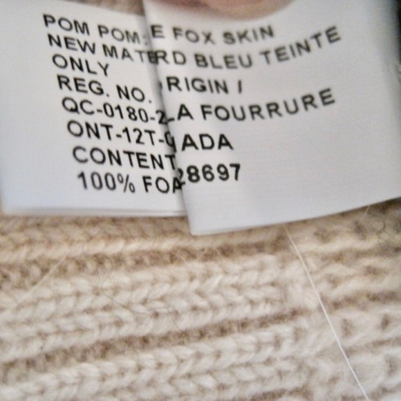 Michie's Criss Cross Scarf With Fur Pom Poms - Picture 7 of 9